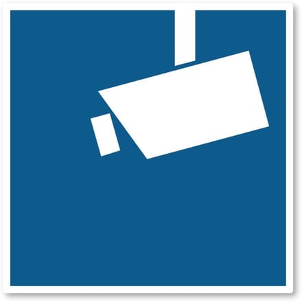 Bewakingscamera sticker voor videobewaking - Ø 20 cm, 1 stuk