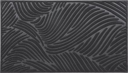 Luance Deurmat Vague - zwart - rubber - rechthoek - 75 x 44 cm - schoonloopmat- buiten