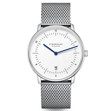 Sternglas Naos White Mesh S01-NA44-MI04 Horloge