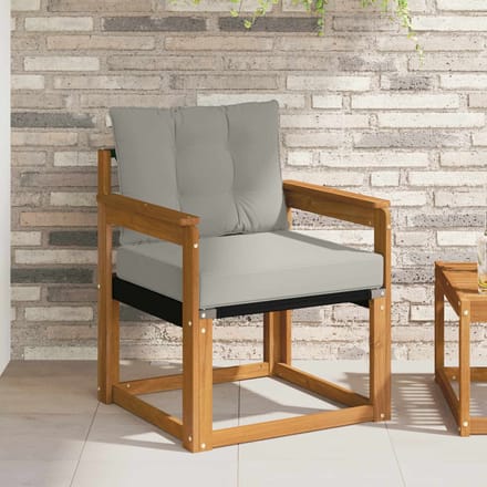 vidaXL - Buitensofa - Massief - Acaciahout - en - Textilene