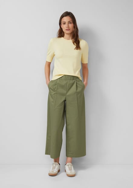 s.Oliver - female - Culottes met wijde pijpen in keperstof