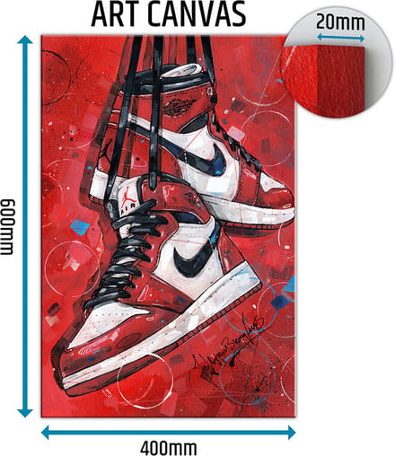 Sneaker canvas retro Chicago 40x60 cm
