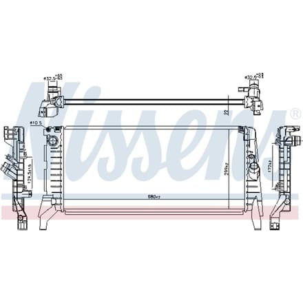 Radiator, motorkoeling NISSENS 606391