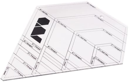 Quilt Liniaal - Kleermakers Liniaal - Kleding Maken - Diamant Vorm - 31 cm - Transparant