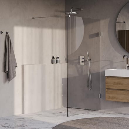 Brauer Void - Inloopdouche - Helder Glas - 110 x 200 cm - incl. Glascoating - Chroom