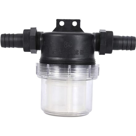 Transparant Inline Gaasfilter Waterpompfilter Irrigatie Hoge Doorstroming black