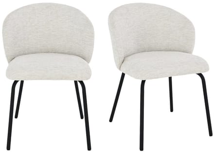 CALICOSY - Set van 2 stoelen met gestoffeerde zitting en rugleuning - VESPER