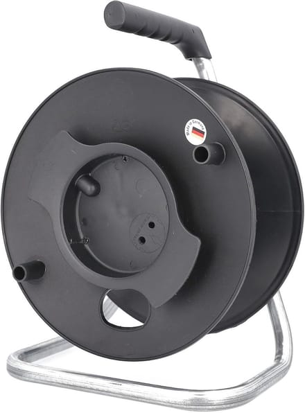 Kabelhaspel voor 25 meter kabel - IP20 - Zwart