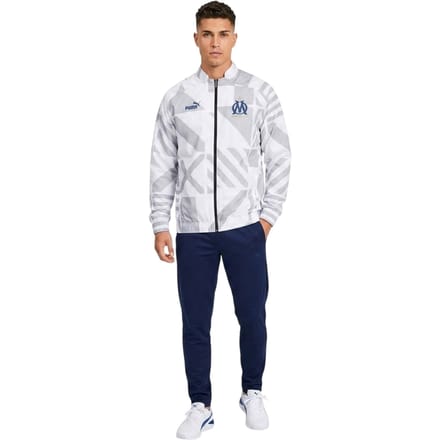 Puma Heren Prematch-jas van Olympique de Marseille FC (Wit)