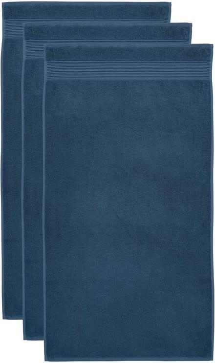 Beddinghouse Sheer set van 3 Douchehanddoeken - 60x110 cm - Donker Blauw