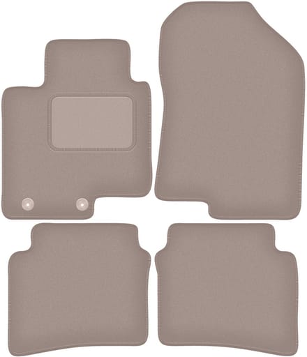 Beige velours vloermatten voor: Hyundai Bayon crossover (2021-)