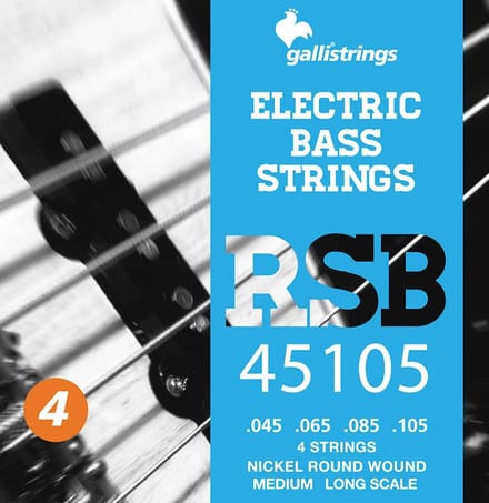 Galli RSB-45105 Bassnaren Set Nickel Roundwound Medium (045-105)
