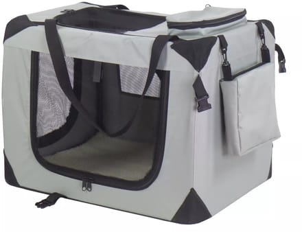 Reismand dogcrate nylon grijs 101x69x70 cm