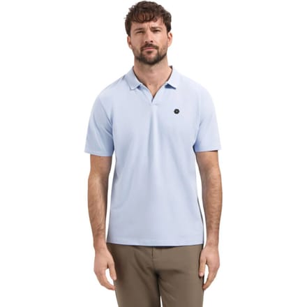No Excess Polo short sleeve v-collar basic blue