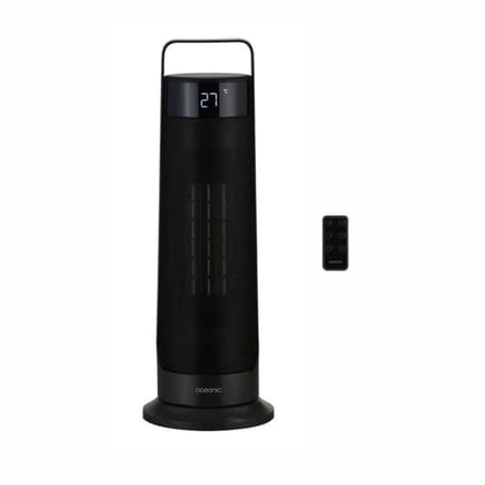Oscillerende ventilatorkachel - Keramiek - OCEANIC - 2000 W - Afstandsbediening - Zwart