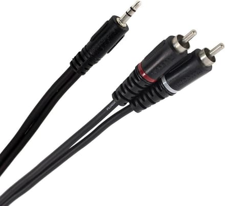 Stereo Y-Kabel Mini Jack naar RCA, 3 Meter Zwart