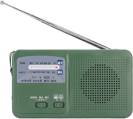 Noodradio Zaklamp - Slinger Radio - Buitenactiviteiten - Drie Oplaadmethoden - Compact Formaat - Zwart