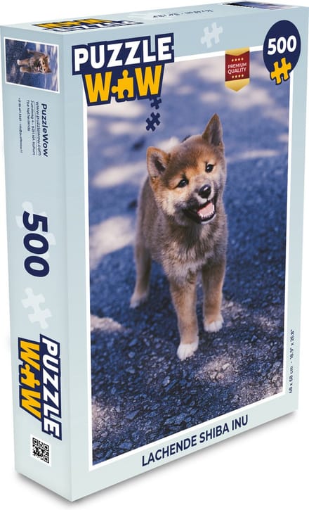 Puzzel Lachende Shiba Inu - Legpuzzel - Puzzel 500 stukjes