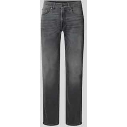 Tapered fit jeans in used-look model 'Lyon'