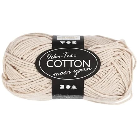 Creativ Company Cotton yarn Size 8/8 L: 80-85 M Sand color - 50gr.