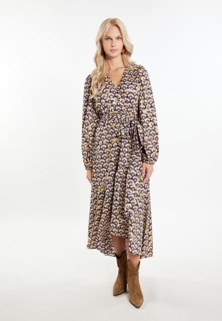 IZIA Maxi-jurk met print Dames Navy Veelkleurig
