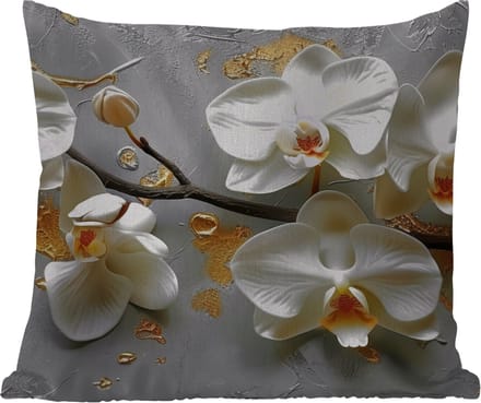 Tuinkussen - Bloemen - Orchidee - Abstract - Modern - 40x40 cm - Weerbestendig