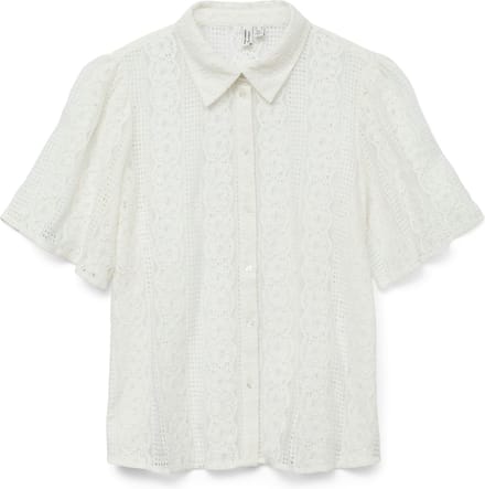 VERO MODA - VMDELSIE S/S LACE SHIRT WVN BTQ - Dames - Blouses