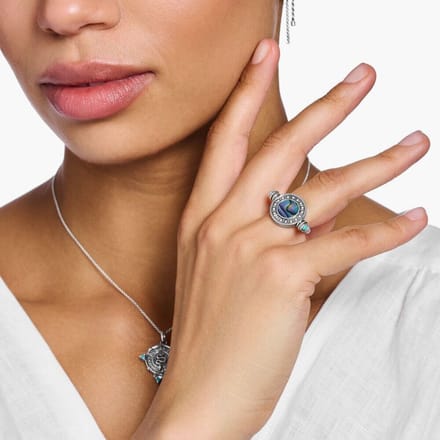 Thomas Sabo - TR2427-646-7-54 - Ring - Dames - Abalone Coin - Weite 54