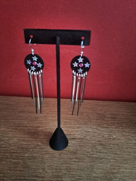Oorbellen apart zwart/zilver | Oorbellen | Apart