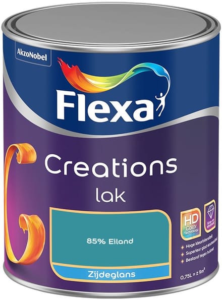 Flexa - Creations Lak Zijdeglans - 85% Eiland - Mengverf - 750 Ml