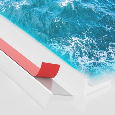Flexibele Waterkering Strip Zelfklevend - 250cm Wit voor Douche en Badkamer