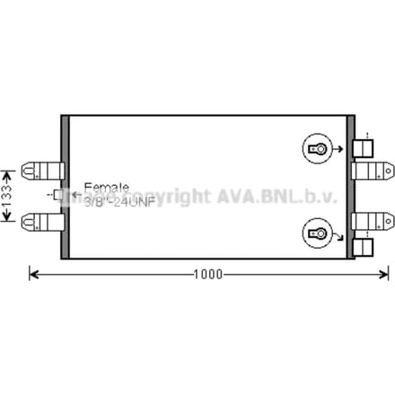 Condensator, airconditioning HIGHWAY AUTOMOTIVE SC5047 AVA