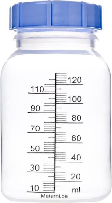 Materni Moedermelkfles 120 ml met dop t.b.v. borstvoeding - 20 stuks