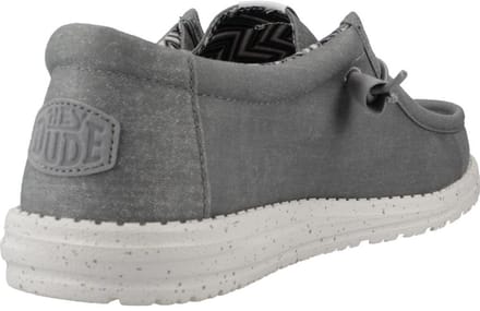 HEYDUDE - Wally Canvas Heren Instappers Light Grey - Maat 44