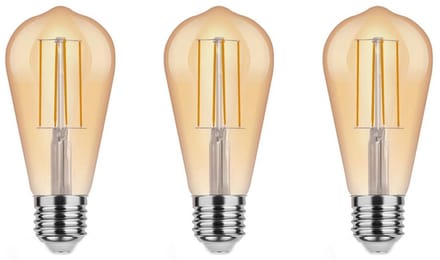 Asalite LED Lamp ST64 E27 Fitting - 7W = 50W - 650 Lumen - 2000K Warm Wit Licht - Niet Dimbaar - 220-240V - 3 stuks