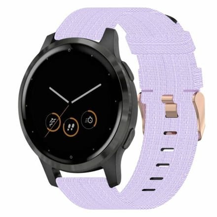 By Qubix - Geschikt voor Xiaomi Watch S4 - 41mm - Canvas nylon bandje - Lila