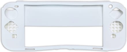 Silicone Bescherm/Grip Hoes Skin voor Nintendo Switch OLED - Wit