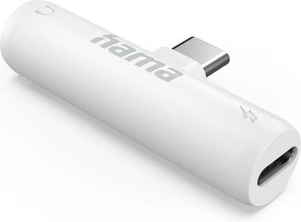 Hama Audio Adapter USB C-3.5 mm Jack USB-C PD Oplaadfunctie Wit