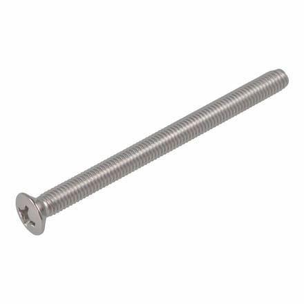 Metaalschroef RVS A2 – M6x60 mm – kruiskop PH-3 – vlakke kop – DIN 966 – per 4 stuks