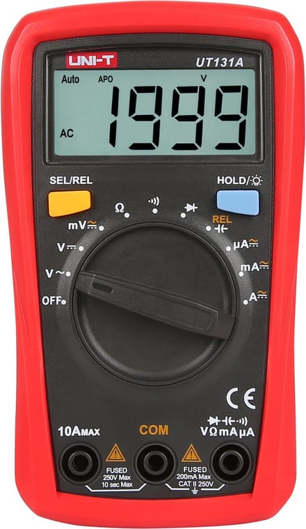 Uni-T UT131A - Multimeter - Compact - Automatische Bereikselectie - LCD Display