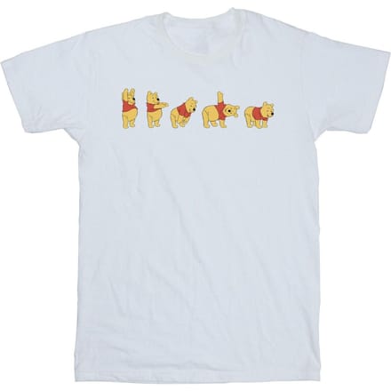 Disney Heren Winnie De Poeh Strek T-shirt (Wit)