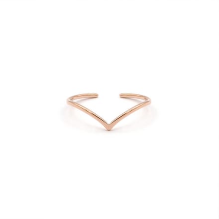 Mint15 Verstelbare ring v-vorm 'Wish' - Roségoudkleur RVS/Stainless Steel