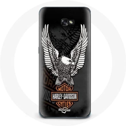 Hoesje - Harley Davidson - Galaxy A8 2016 - Zwart - Flexibel - Adelaar logo