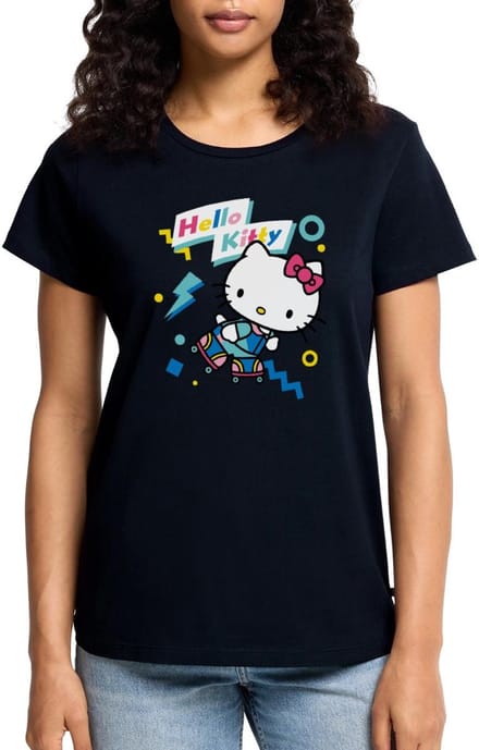 Hello Kitty Jaren 90 Stijlen Met Rolschaatsen Premium T Shirt Dames