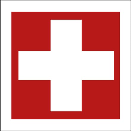Positief stroompunt sticker op rol, rood wit 20 x 20 mm - 1150 per rol
