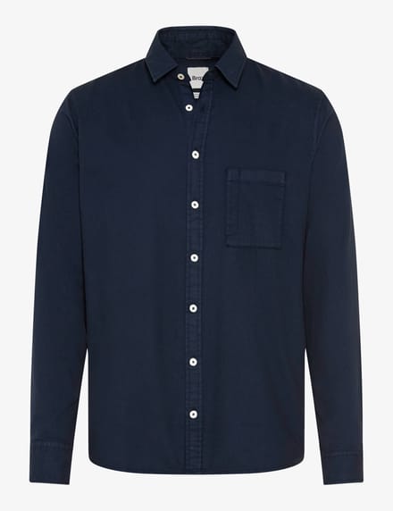 Brax Heren Overhemd  Style HAROLD navy, donkerblauw, maat M