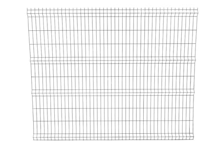 Enkelstaaf hekwerk zwart 200cm hoog 250cm breed.