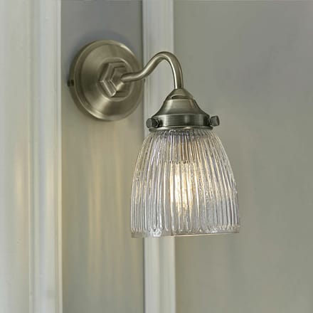 LOBERON Wandlamp Tanaelva antiekmessing/helder