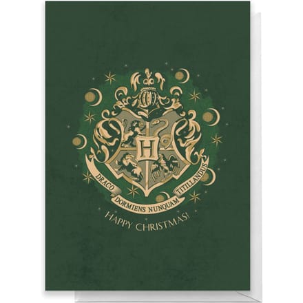 Harry Potter Crest Happy Christmas Greetings Card - Standard Card