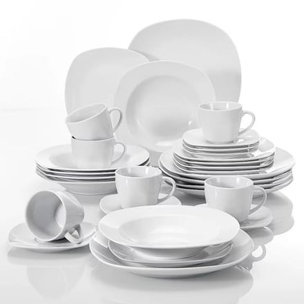 Regal Dinerborden – 6 persoons – 30 delig – Wit Keramisch – Serviesset – Breakfast Plates